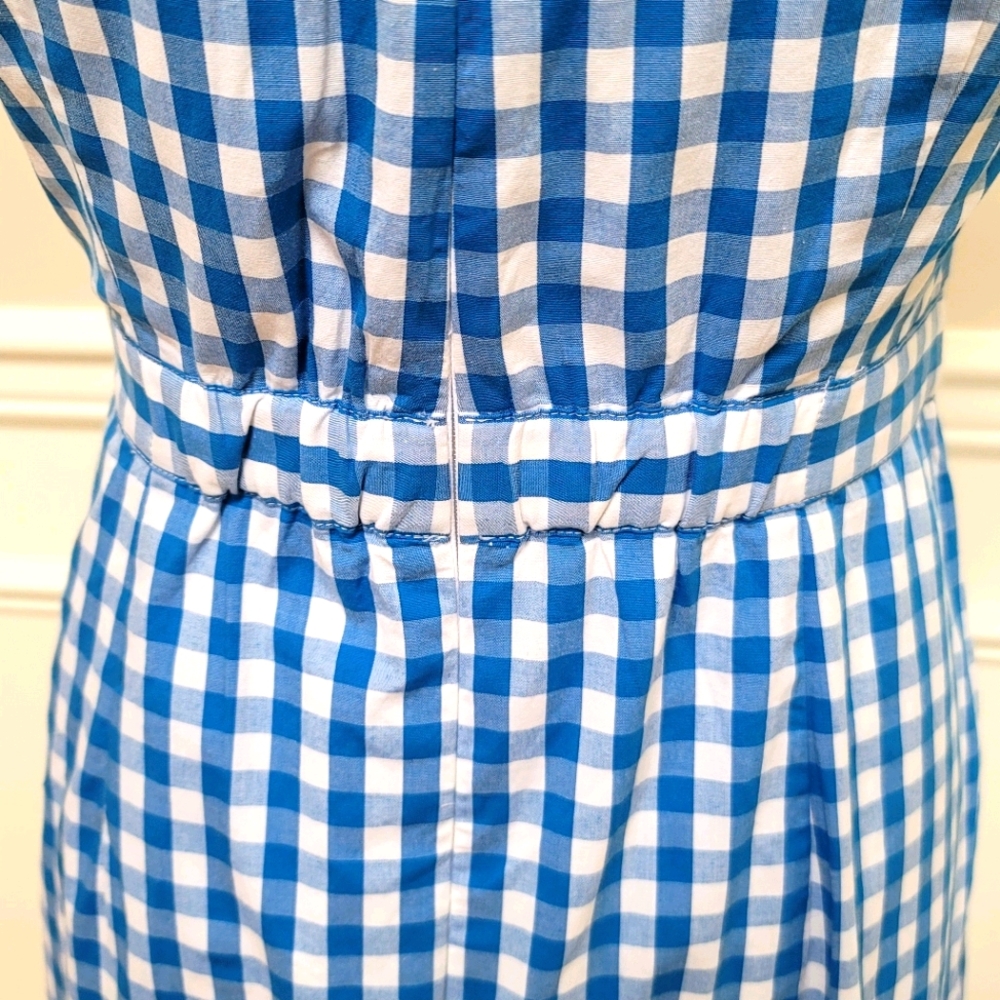 J. Crew Blue and White Gingham Maxi Dress - Picture 7 of 8
